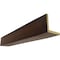 Ekena Millwork 2-Sided (L-beam) Rough Cedar Endurathane Faux Wood Ceiling Beam, Premium Mahogany, 4"W x 8"H  x 14'L BMRC2C0040X080X168ZM - alternate 1